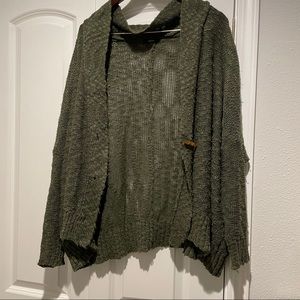 LF: olive green boho sweater